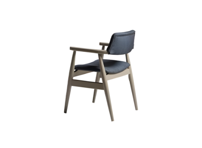 Upholstered chair dining chair wooden chair kitchen chair grey wood furniture