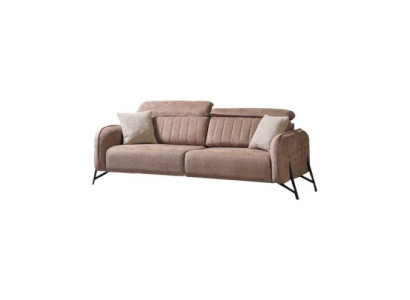 Beige living room three-seater set modern fabric sofas luxurious furniture
