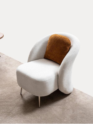 Armchair White Design Couch Sofa Seat Luxury New Relax Lounge Club Upholstered Furniture