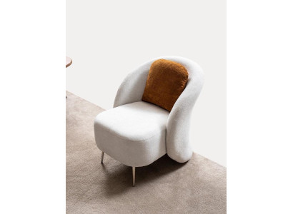 Armchair White Design Couch Sofa Seat Luxury New Relax Lounge Club Upholstered Furniture