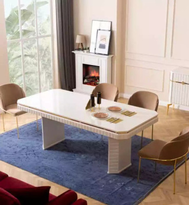 Dining Room Set Table 6x Chairs Sideboard Mirror 9-piece Group Suite