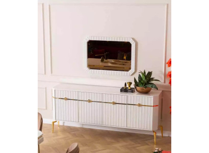 Sideboard mirror design furniture console wood living room designer