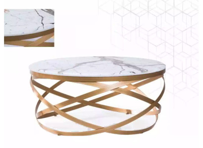 Coffee table furniture table luxury gold modern living room design stainless steel