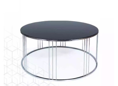 Coffee table furniture luxury new black modern living room design stainless steel