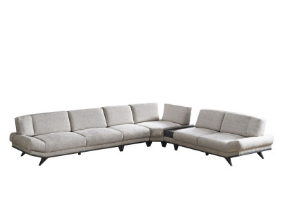 Gray living room sofa L-shape sectional corner couch upholstered couch new