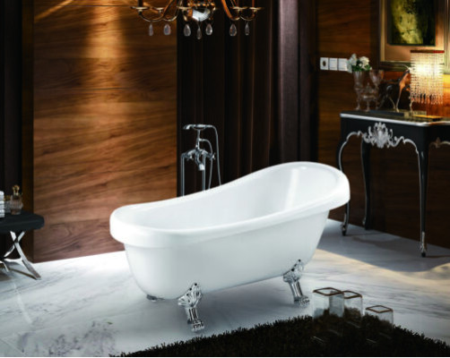 Freestanding bathtub modern bath white oval