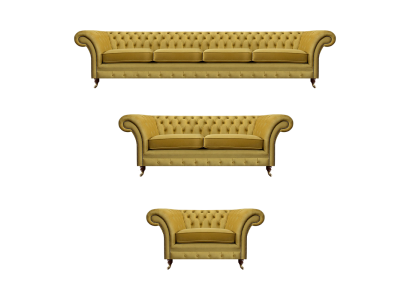 Upholstered Furniture Sofa Set Luxury Chesterfield Living Room Complete