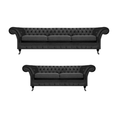 Chesterfield Upholstered Furniture Living Room Sofa Set 2-piece Complete Arrangement 3+2