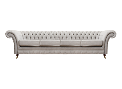 Luxury New Chesterfield Sofa Four-Seater Couch Upholstered Furniture Textile Living Room