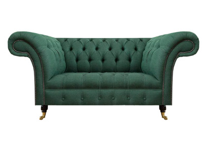 Living room sofa green two-seater sofas upholstered furniture Chesterfield new