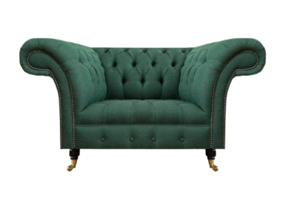 Living room armchair luxury upholstered furniture green upholstered seat Chesterfield new