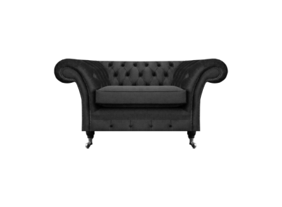 New luxury upholstered seat living room armchair Chesterfield black furnishing