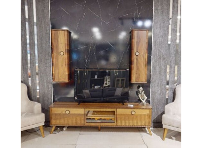 Stylish Light Brown TV Lowboard Designer RTV Living Room Sideboard