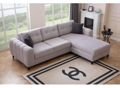 White corner sectional sofa designer seating furniture textile living room couch new