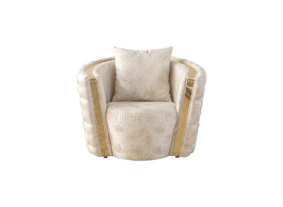 Armchair Single-Seater Luxury 1-Seater Upholstered Seat Designer Textile Modern New