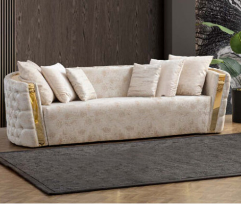 Exclusive Stainless Steel Sofa Modern 3-Seater Luxurious Living Room Furniture