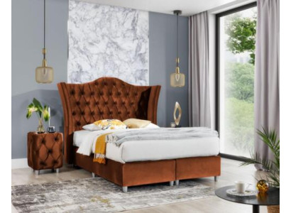 Luxury bedroom set double bed modern 3-piece new bedside tables
