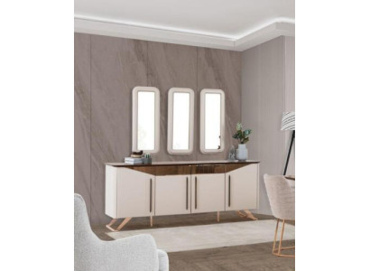 Sideboard dresser cabinet wardrobe beige wood wooden cabinet dining room