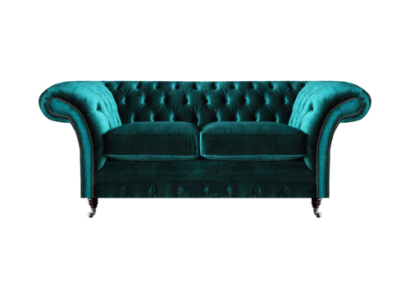 Chesterfield design green sofa two-seater sofa furniture upholstery furniture