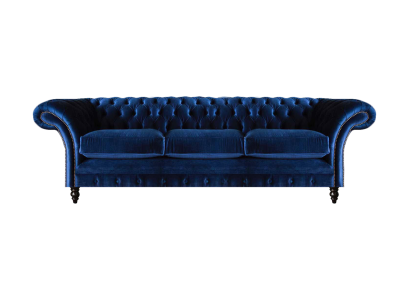 Chesterfield Luxury Sofa Three-Seater Living Room Upholstery Fabric Textile Design New