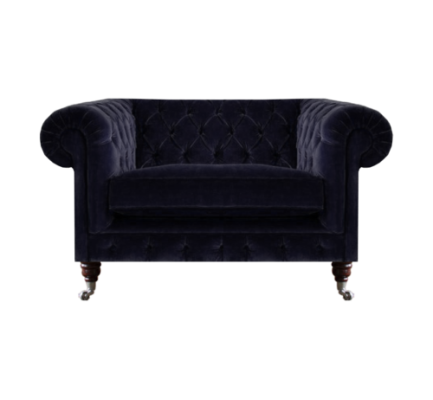 Living room armchair upholstered seat luxury textile Chesterfield new furnishings