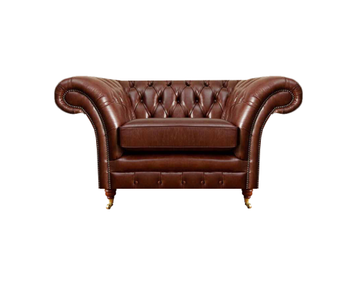 Living room armchair brown Chesterfield furnishing couch upholstered seat new