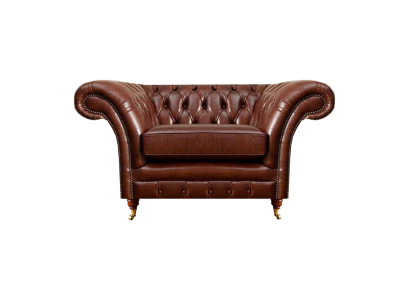 Living room armchair brown Chesterfield furnishing couch upholstered seat new