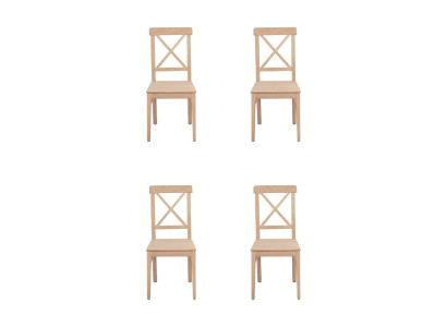 Dining chair designer 4x chairs wooden chair luxury single-seater without armrest