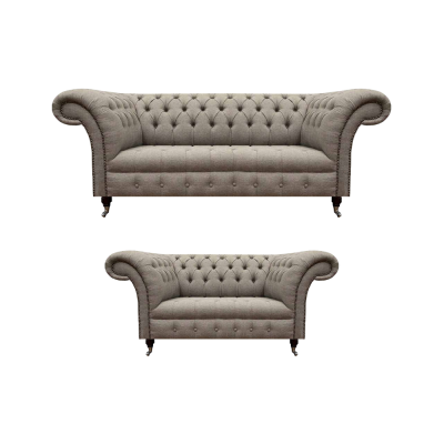 Living room sofa set three-seater with two-seater sofas designer Chesterfield