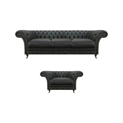 Three-seater sofa, modern armchair, living room, Chesterfield upholstery furniture.