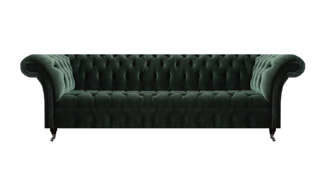 Living room four-seater upholstered furniture Chesterfield black furniture Chesterfield
