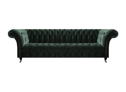 Living room four-seater upholstered furniture Chesterfield black furniture Chesterfield