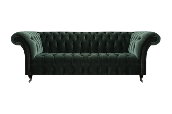 Three-seater sofa living room couch upholstered furniture textile furnishing Chesterfield
