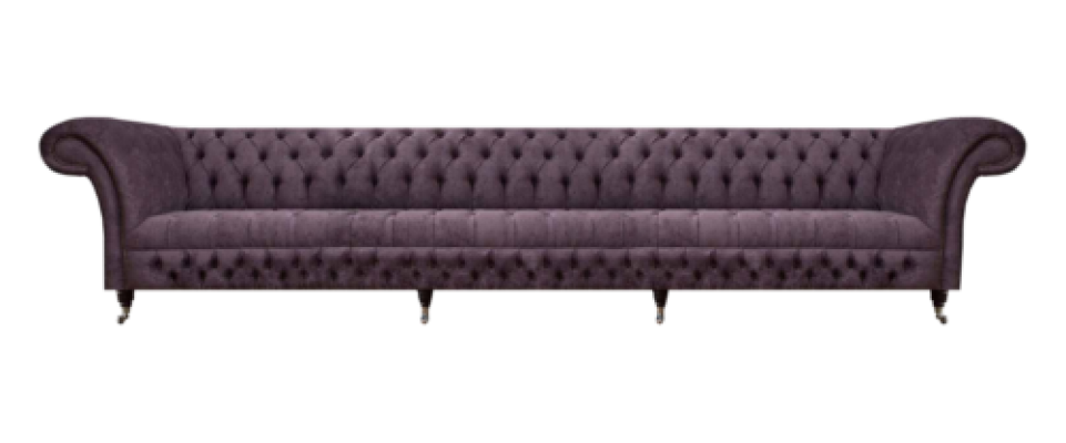 Luxury Upholstered Furniture Chesterfield Four-Seater Sofa Couch Fabric Living Room