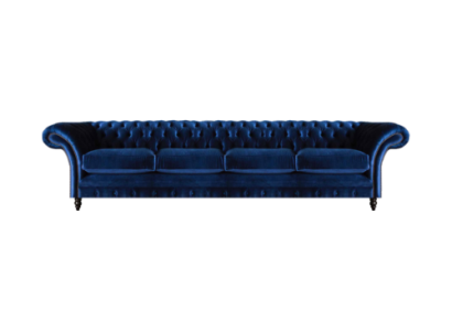 Luxury Design Chesterfield Four-Seater Sofa Blue Couch Living Room Furniture