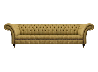 Luxury Sofa Four-Seater Couch Living Room Chesterfield Textile Upholstery Furniture