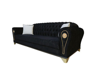 Corner sofa living area couch corner suite upholstery velvet fabric furniture design gray