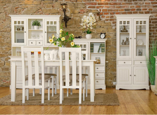 Classic Wooden Dining Table Expandable Country House Dining Room Tables