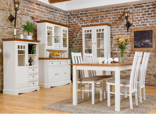 Country House Wooden Dining Table Table Wood Tables 150/197cm Dining Room Extendable