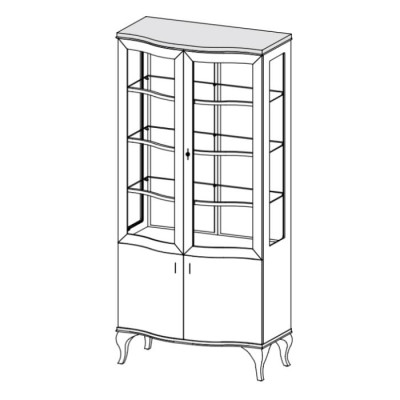 Classic display cabinet cupboard cabinets vitrines wood living room sideboards