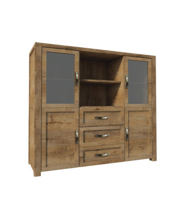 Buffet Sideboard Cabinet Wood Handmade Wood Country Style Sideboards Cabinets 2-piece.