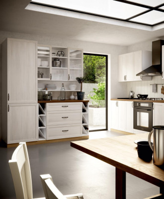 Kitchen block line cupboard kitchenette tall cabinet shelf storage kitchen new