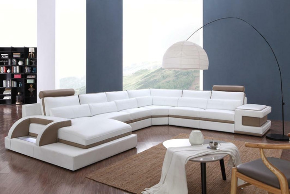 Designer U-Shaped Lounge Couch Corner Sofa Upholstered Suite Corner Suite Sofa