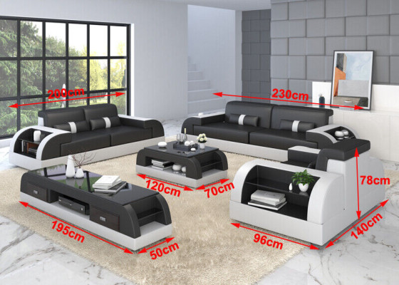 Sofa set 32-seater set sofa upholstery couch leather upholstery set group