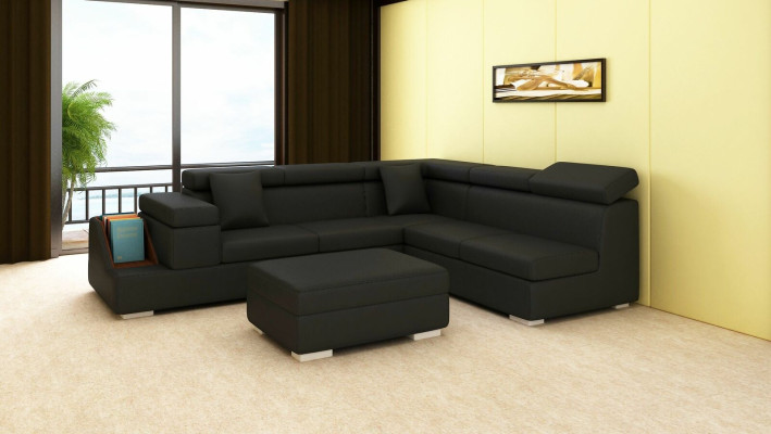 Sectional sofa L-shaped sofa couch upholstered sofas living room landscape leather sofa stool
