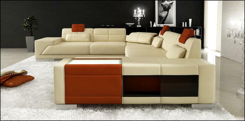 XXL BIG Living Landscape U-Shape Corner Sofa Sofa Couch Upholstery Set