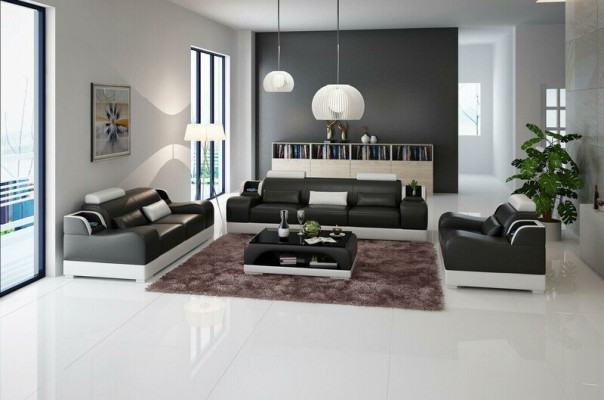 Designer sofa set 321 seater sofa couch leather suite upholstery set
