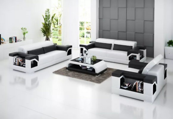 Couch Sofa Set 321 Seater Coffee Table Leather Sofa Modern Sofa Living Area