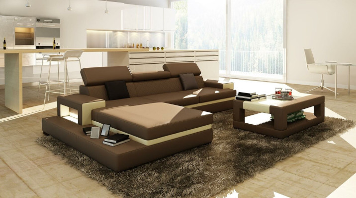 Sofas, corner sofa, leather sofa, upholstery, living landscape, couch, sofa, corner suite.