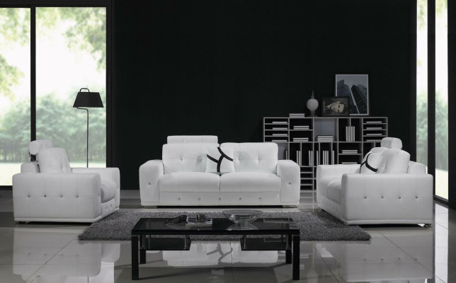 Design sofas upholstered leather 3-1-1 seater couches sofa set suites set
